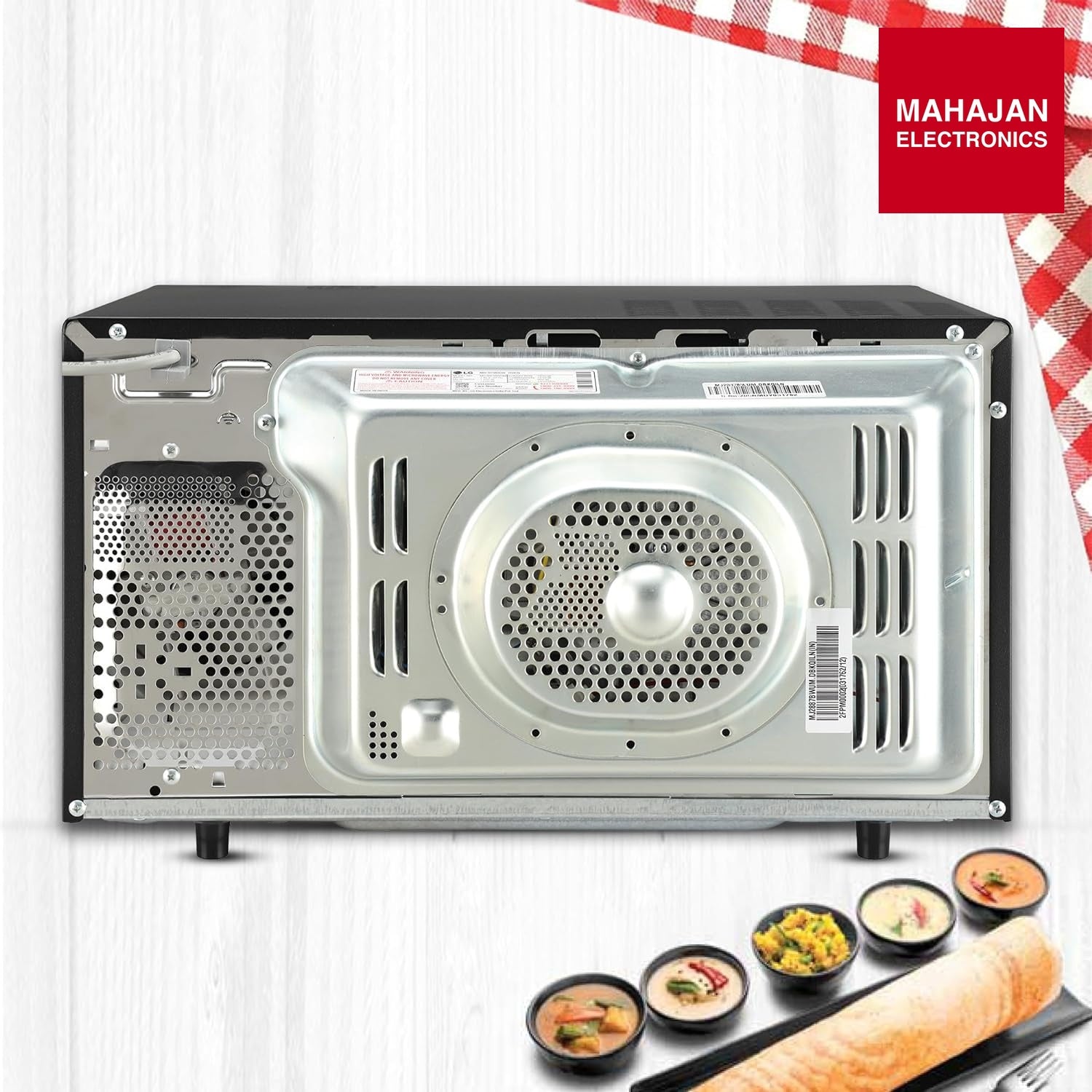 LG 28 L Charcoal Convection Healthy Microwave Oven (MJ2887BWUM, Black, 360° Motorised Rotisserie) – Mahajan Electronics Online.