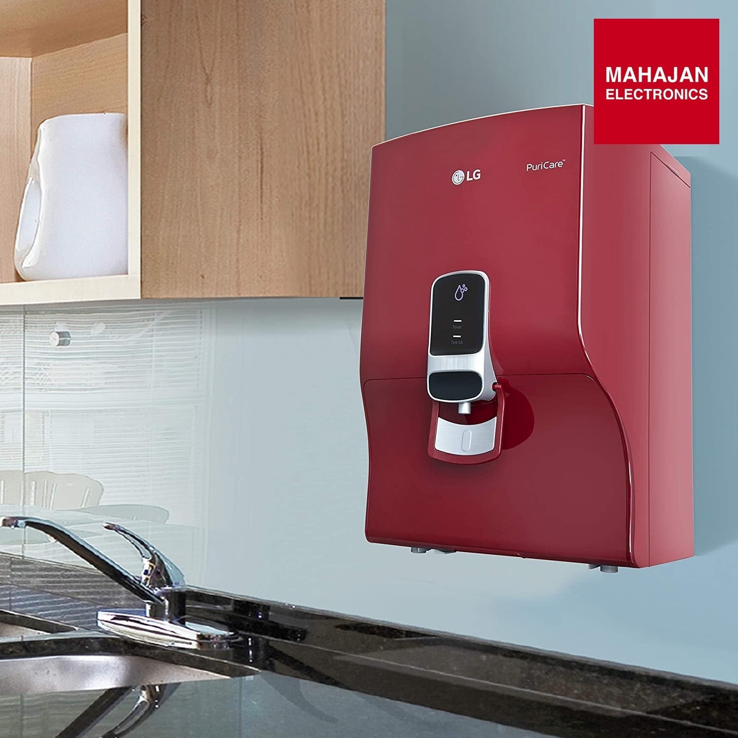 LG Puricare WW140NPR RO + Mineral Booster Water Purifier with Dual Protection Stainless Steel Tank, RED - Mahajan Electronics Online