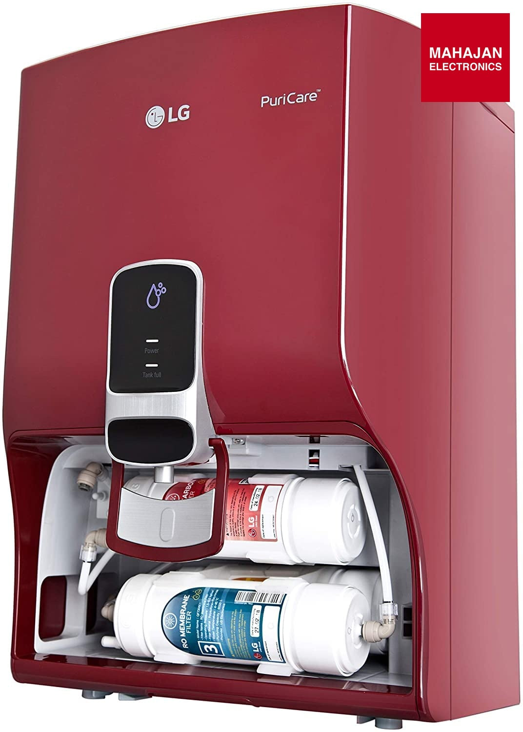 LG Puricare WW140NPR RO + Mineral Booster Water Purifier with Dual Protection Stainless Steel Tank, RED - Mahajan Electronics Online