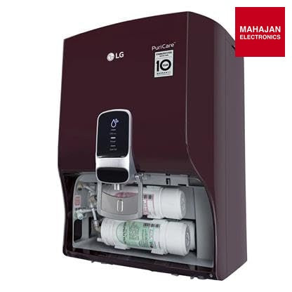LG Water Purifier WW120NNC with (8L) STS Tank, UF+UV+Heavy Metal Remover+Virus Clean+, UV in Tank, HMR Carbon Filter (Crimson Red) - Mahajan Electronics Online