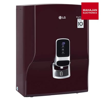 LG Water Purifier WW120NNC with (8L) STS Tank, UF+UV+Heavy Metal Remover+Virus Clean+, UV in Tank, HMR Carbon Filter (Crimson Red) - Mahajan Electronics Online