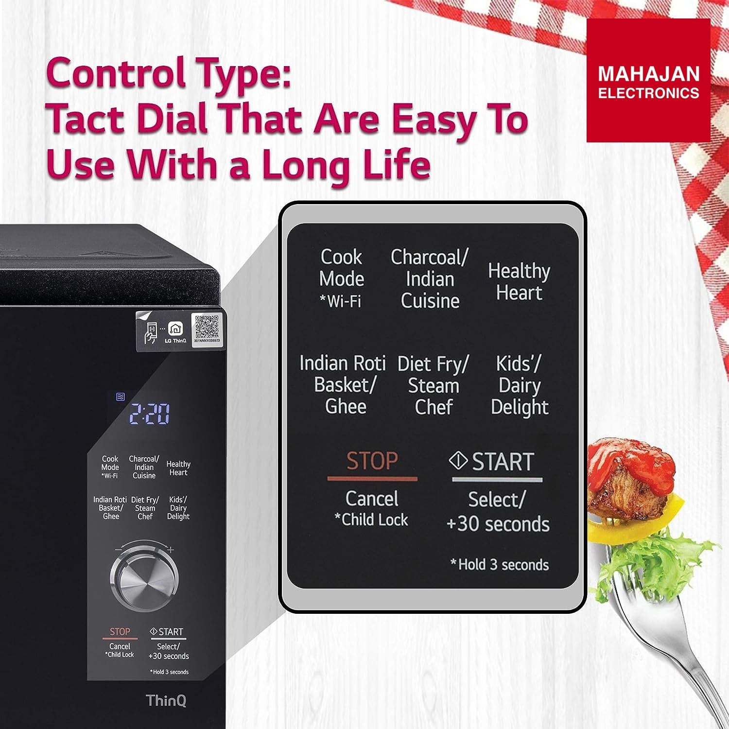 LG 32 L Wi-Fi Enabled Charcoal Convection Microwave Oven (MJEN326SFW, Black) – Mahajan Electronics Online.