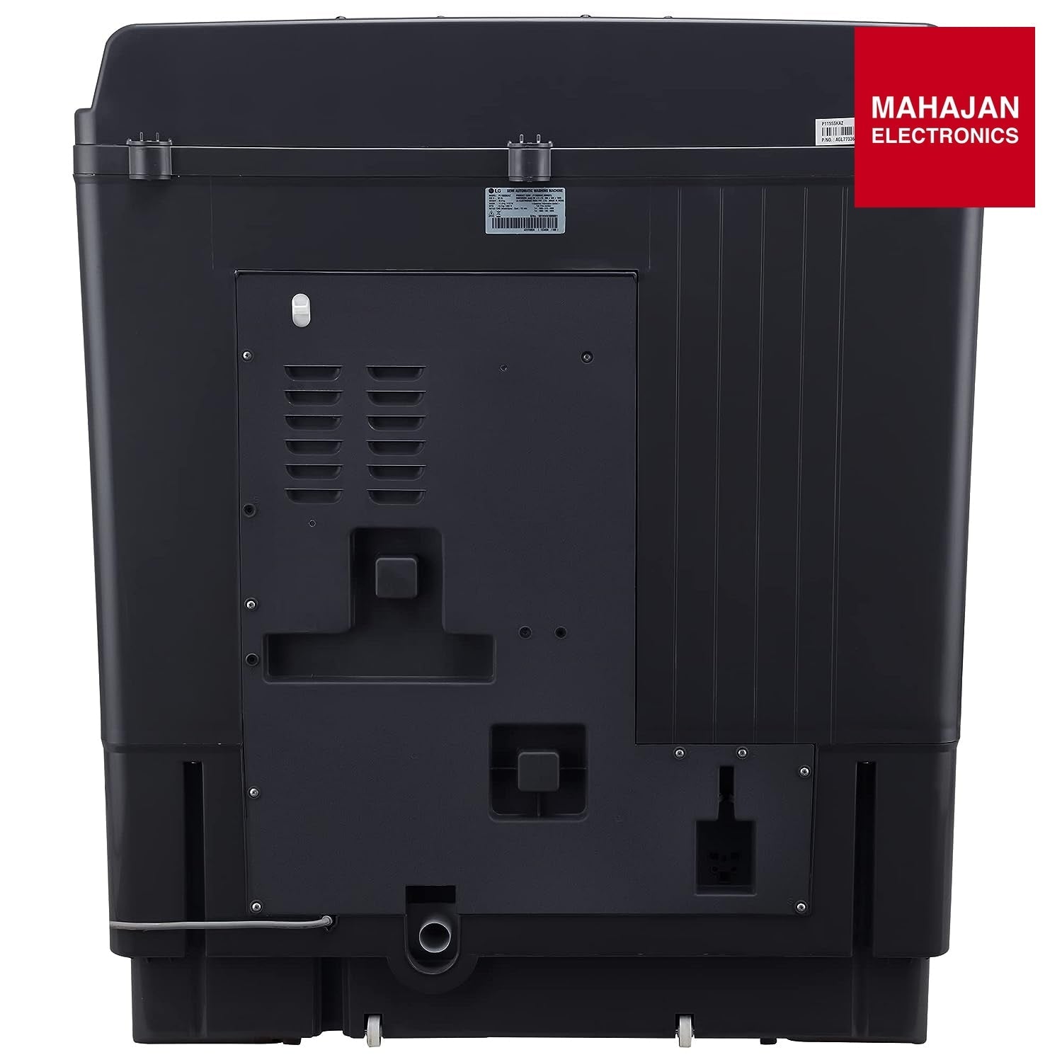 LG 11.5 Kg 5 Star Wind Jet Dry Rat Away Technology Semi-Automatic Top Loading Washing Machine (P115ASKAZ, Roller Jet Pulsator, Punch + 3, Middle Black) - Mahajan Electronics Online