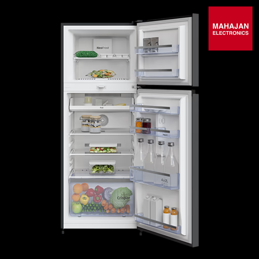 Voltas Beko RFF295D/W0XBR 250 Litres 2 Star Frost Free Double Door Refrigerator Wooden Black - Mahajan Electronics Online