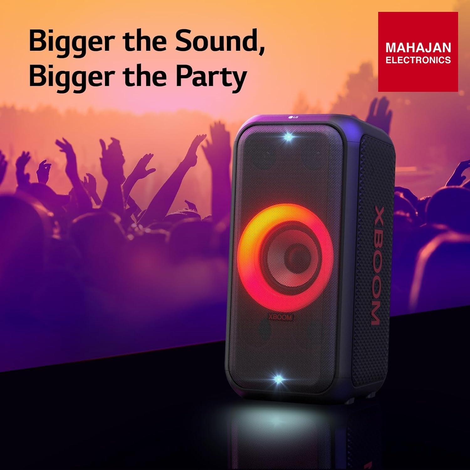 LG XBOOM XL5S 200W 2.1ch Multi-Color Ring Lighting Audio System up to 12HR Battery – Mahajan Electronics Online.