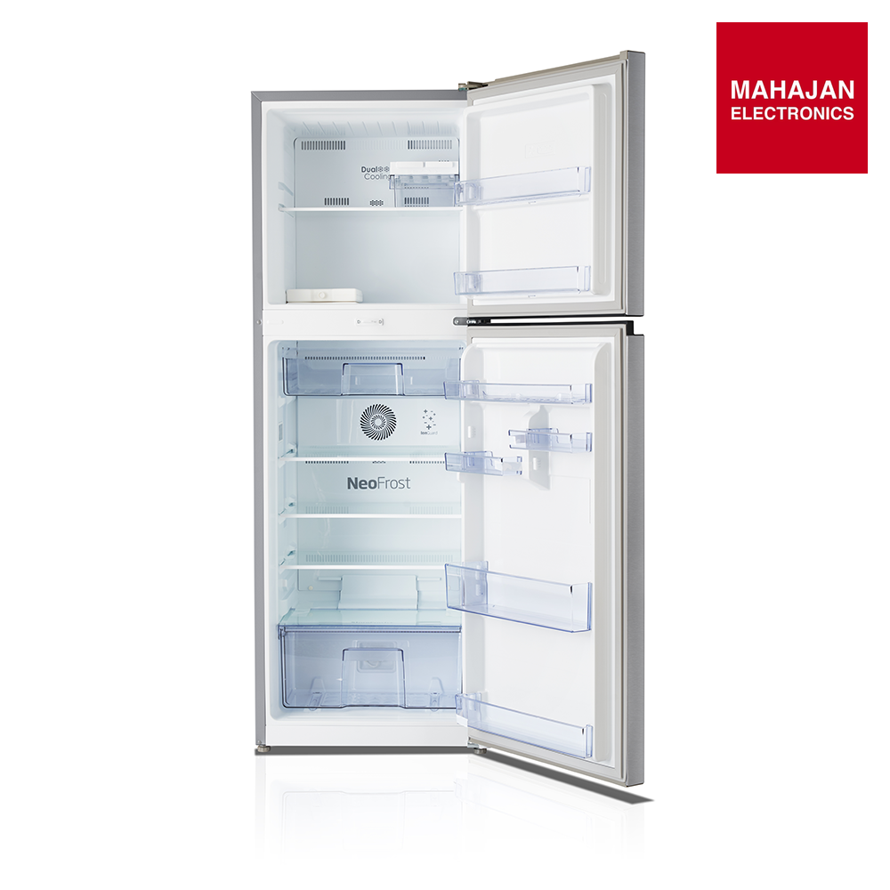 Voltas Beko RFF295C/WPXIR0I0000GD 250L 3 Star Frost Free Double Door Refrigerator (Brushed Silver) - Mahajan Electronics Online