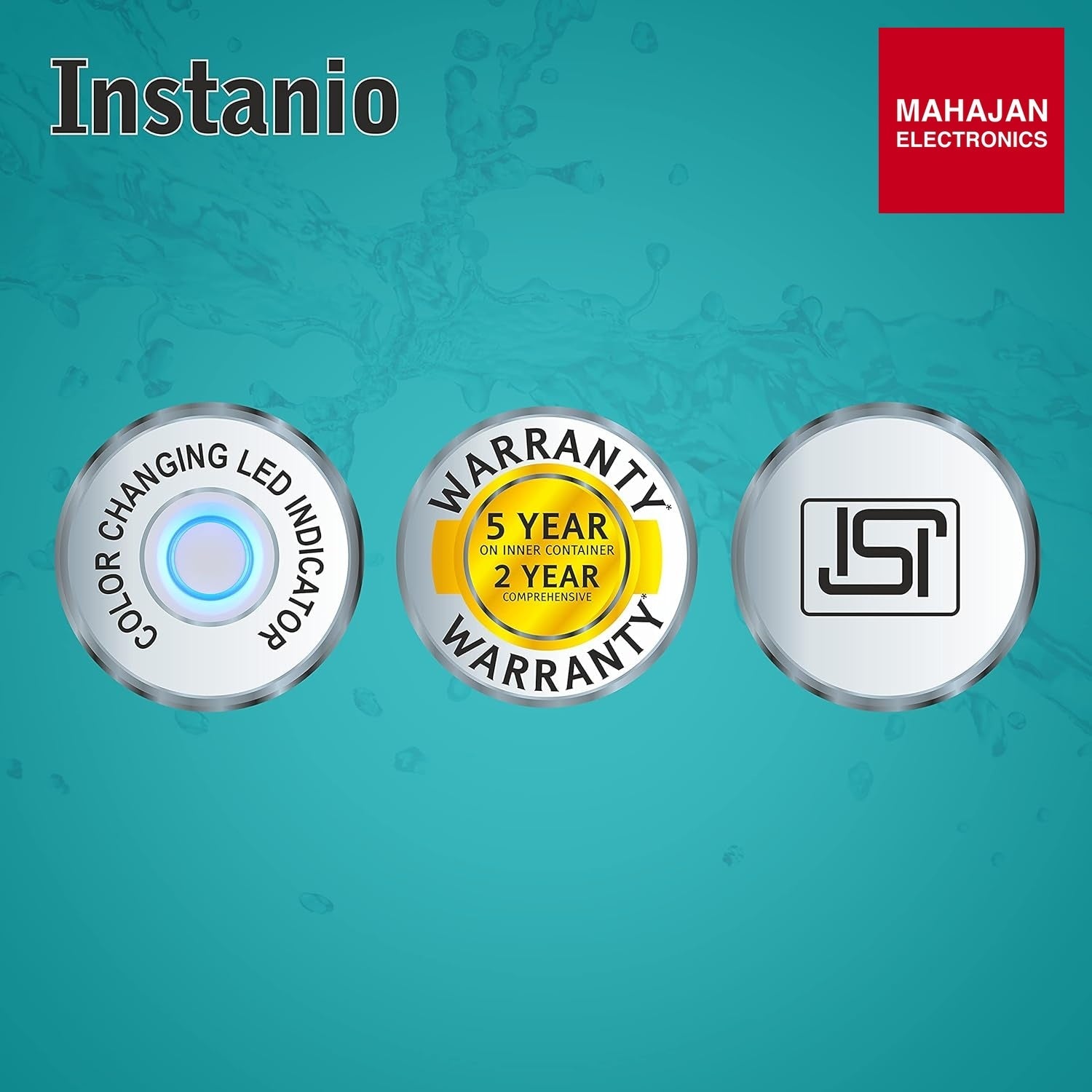 Havells Instanio 3-Litre Instant Geyser (White/Blue), Wall Mount - Mahajan Electronics Online