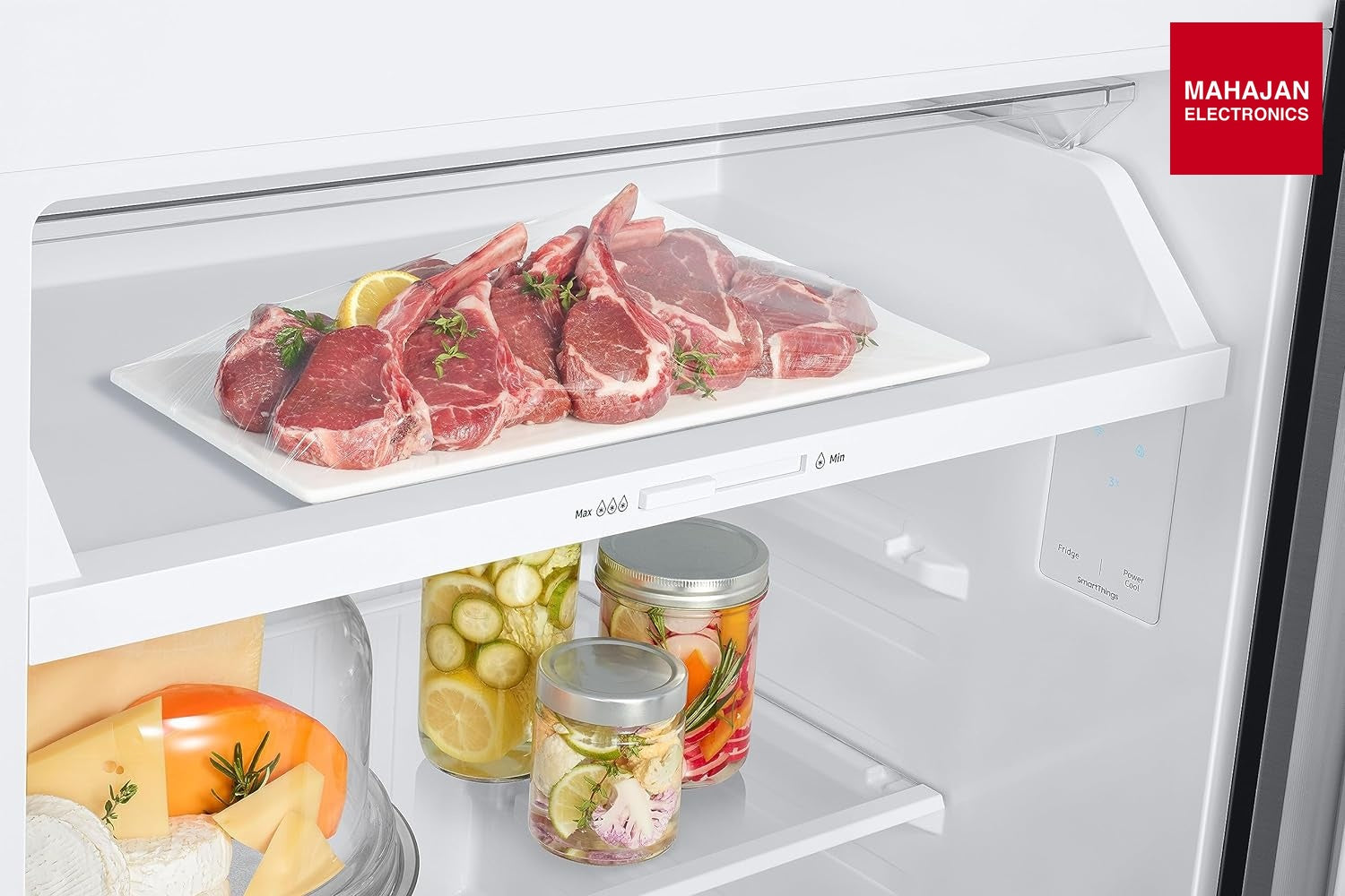 Samsung RT45CG662AS9TL 415 L , Frost Free Double Door WiFi Embedded Refrigerator , Silver, Refined Inox, 2023 - Mahajan Electronics Online