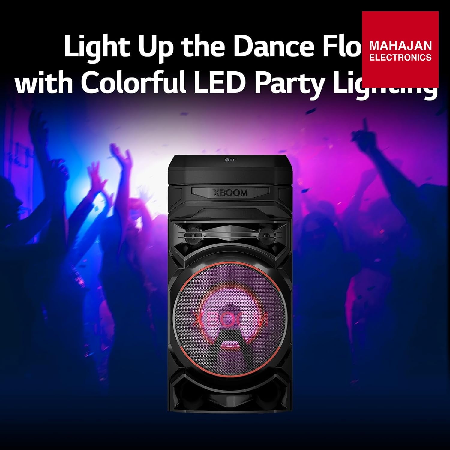 LG XBOOM RNC5 Party Speaker, Multi Color Lighting, Karaoke Feature, 1 Mic + 1 Guitar Input, Wireless Party – Mahajan Electronics Online.