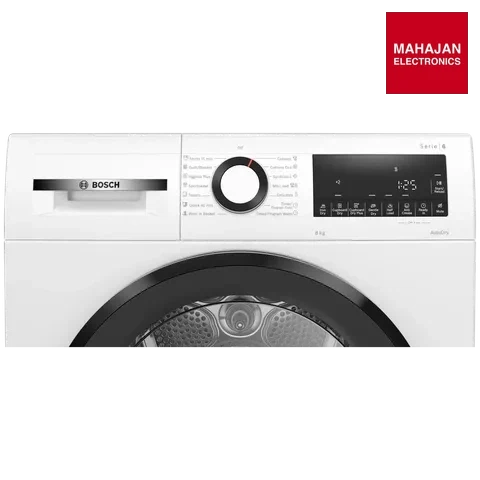 BOSCH WPG23100IN Series 4 8 kg Fully Automatic Front Load Dryer (Fluff Filter, White) - Mahajan Electronics Online
