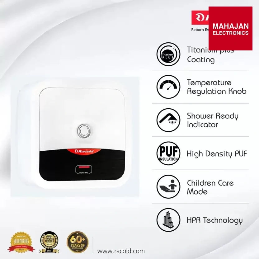 Racold Omnis 25 R 2KW G white 25 Litre Storage Water Heater - Mahajan Electronics Online