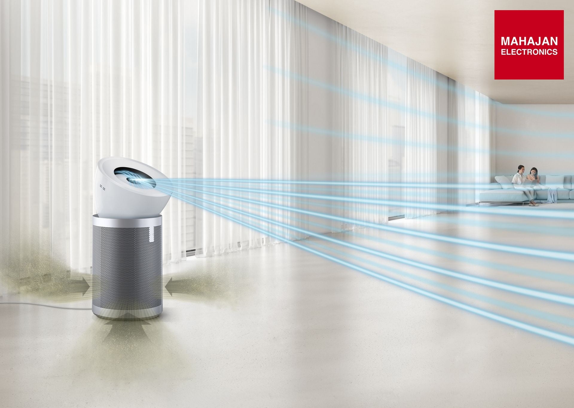 Dyson Air Purifier Big+Quiet BP02 White/Satin Silver 2023 Area Coverage 1076 sq feet - Mahajan Electronics Online