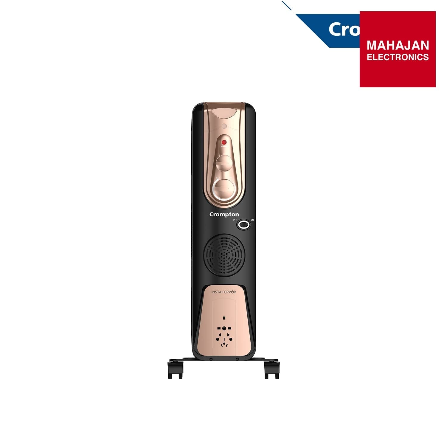 Crompton Insta Fervor 9 Fins 2400 Watts Oil Field Room Heater OFR with PTC fan, Black Gold – Mahajan Electronics Online.
