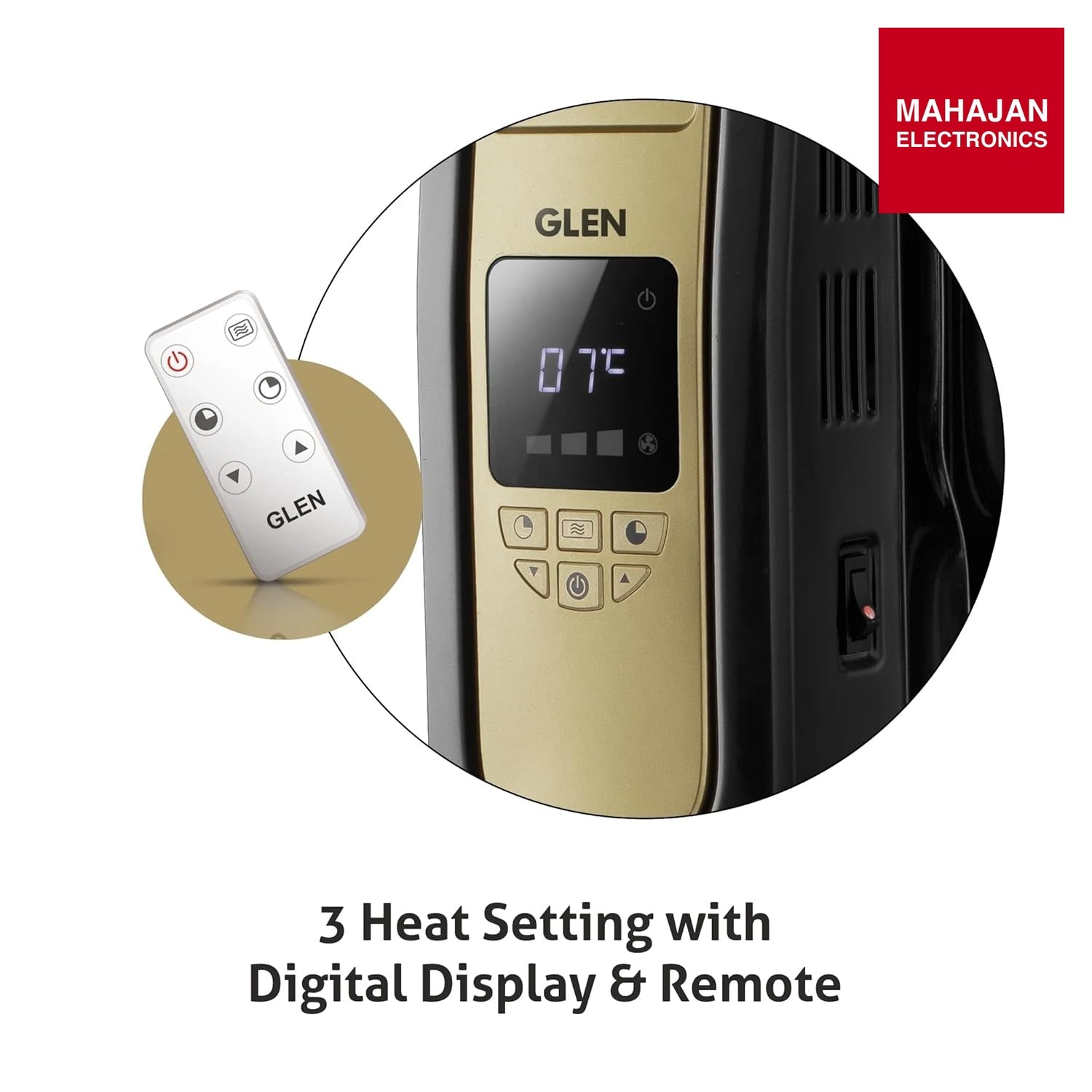Glen HA 7013 Electric Oil Filled Radiator Room Heater With 13 Fin - Mahajan Electronics Online