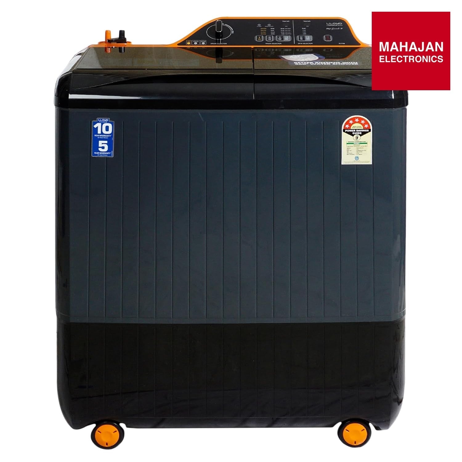 Lloyd GLWS905GH1VG H 9.0 Kg 5 Star Semi-Automatic Digi Grande Top Load Washing Machine In-built Heater  Mahajan Electronics Online