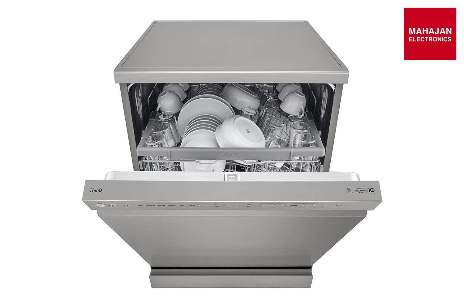 LG DFB532FP 14 Place Setting Freestanding Dishwasher with TrueSteam™, Inverter Direct Drive (Silver, Made for Indian Utensils) LG
