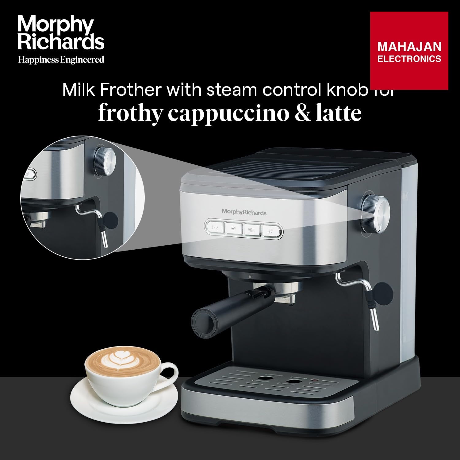 Morphy Richards Impresso Coffee Making Machine|Upto 20 Bar Pressure Rich Espresso Coffee Maker – Mahajan Electronics Online.