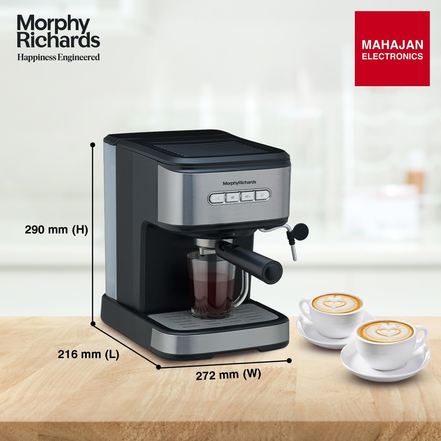 Morphy Richards Impresso Coffee Making Machine|Upto 20 Bar Pressure Rich Espresso Coffee Maker – Mahajan Electronics Online.