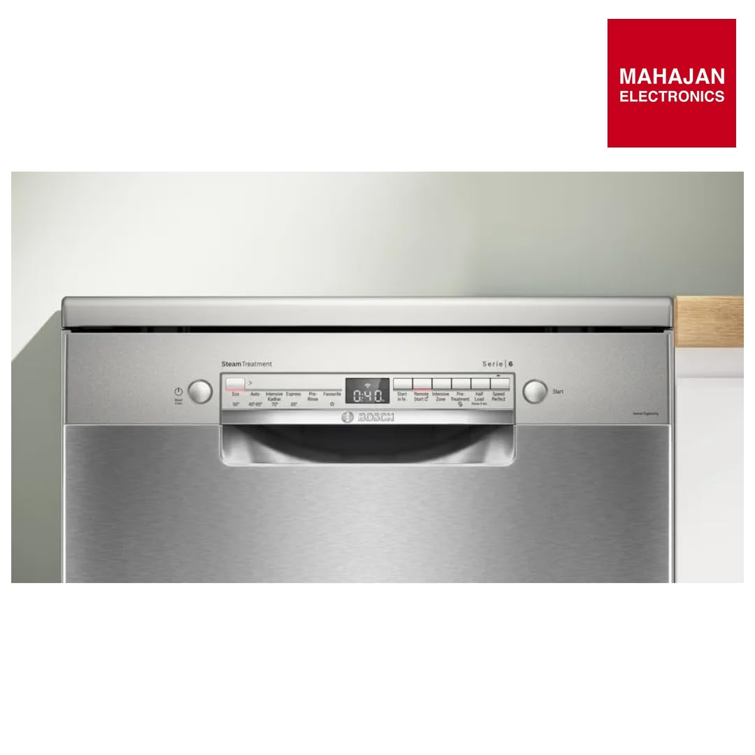 Bosch SMS6IKI01I dishwasher secondary image with Mahajan Electronics logo
