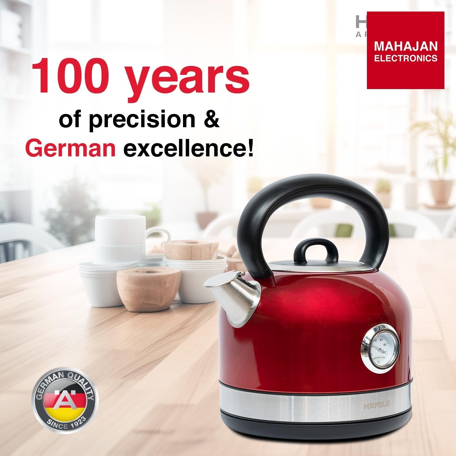 Häfele Dome Plus Red Electric Kettle – Mahajan Electronics
