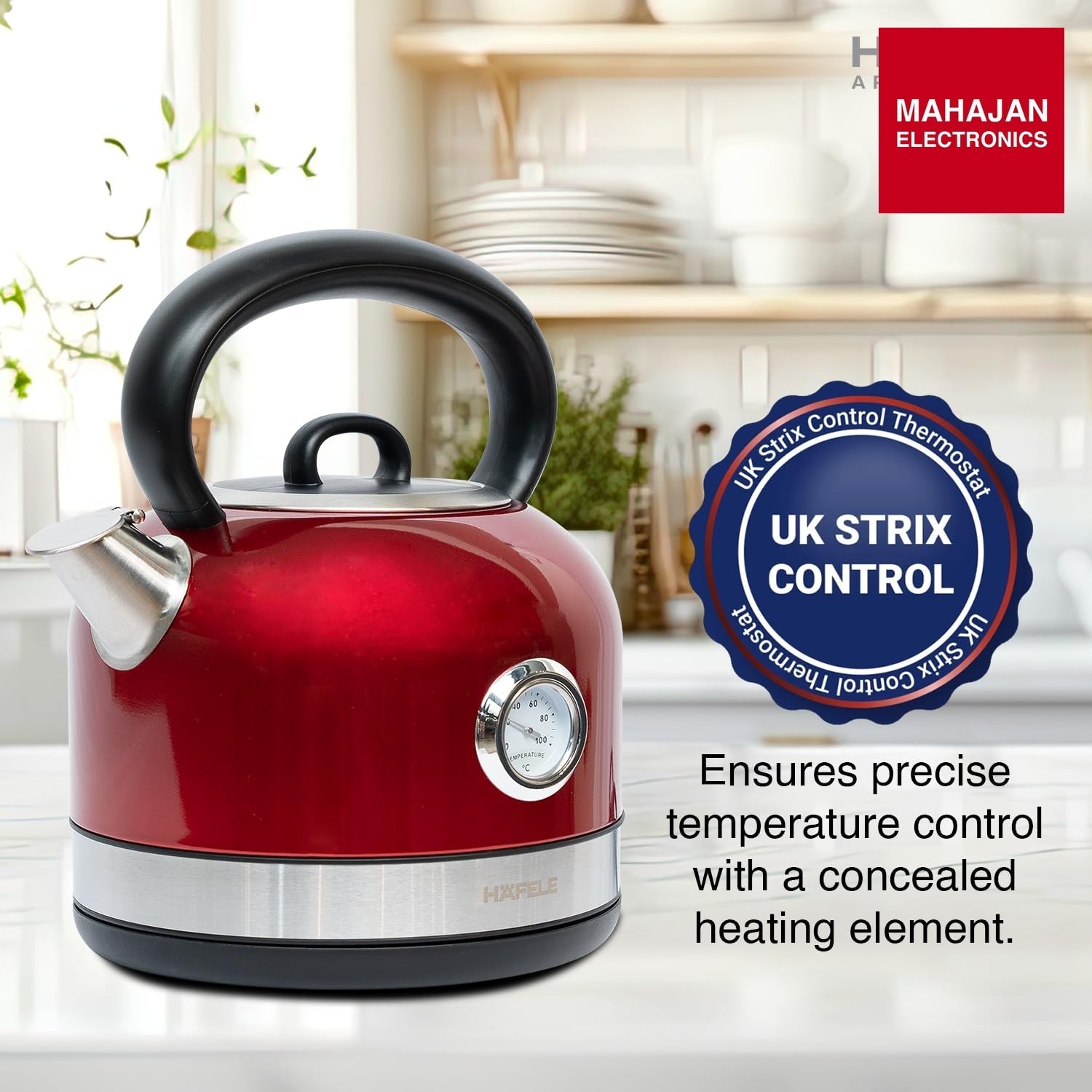 Häfele Dome Plus Red Electric Kettle – Mahajan Electronics