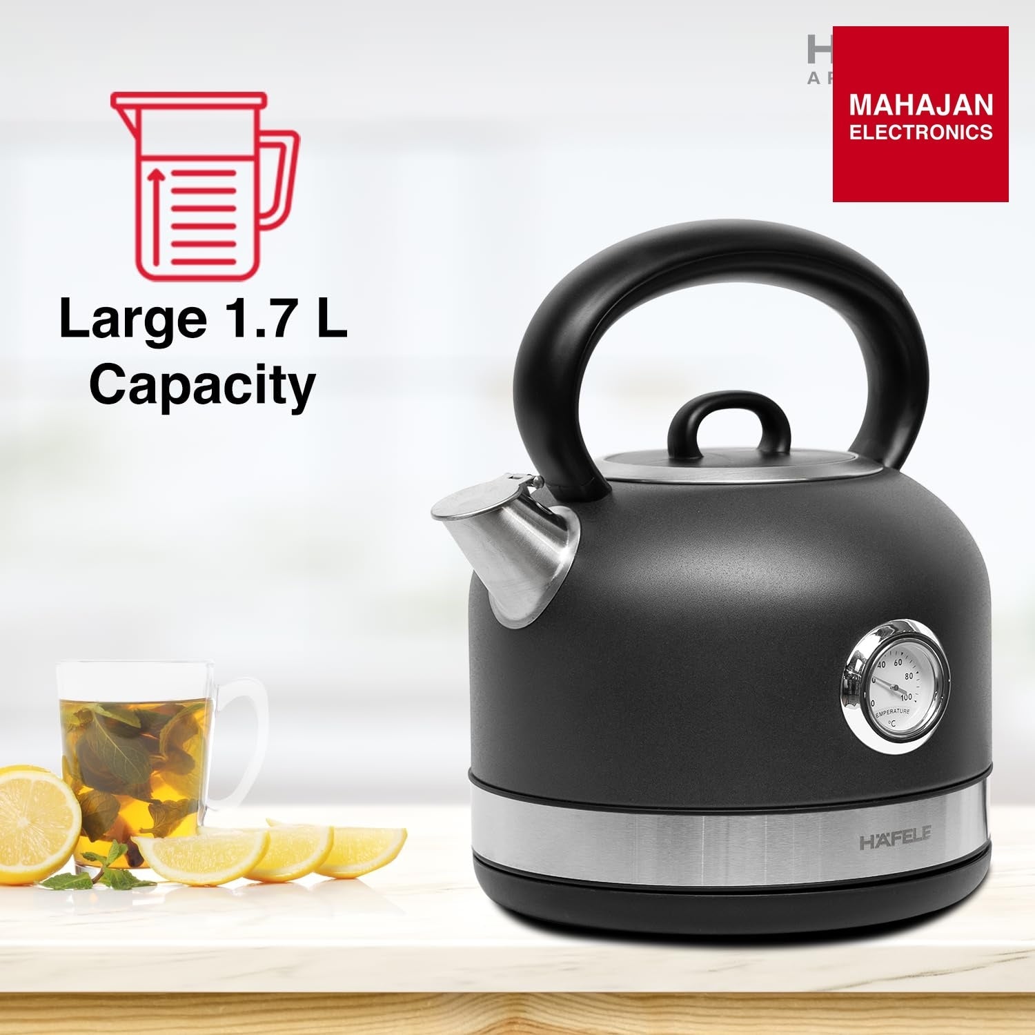 Häfele Dome Plus Grey Electric Kettle – Mahajan Electronics