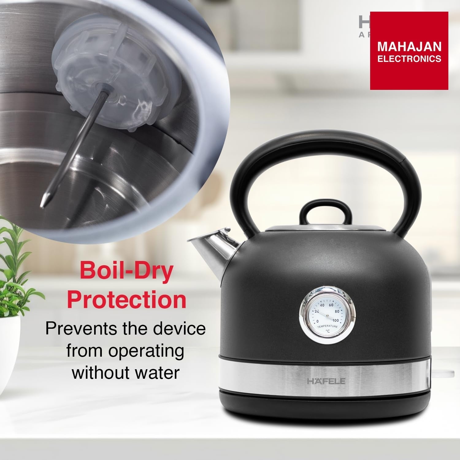Häfele Dome Plus Grey Electric Kettle – Mahajan Electronics