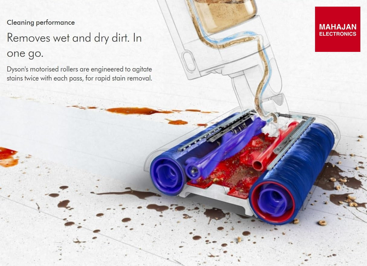 Dyson WashG1 Wet & Dry Cordless Vacuum Cleaner for Hard Floors | Dual Motorised Rollers | 35 Min Runtime Dyson