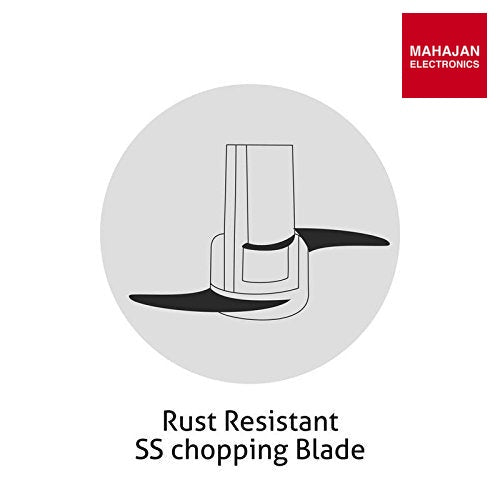 Glen SA4043 Plus Mini Electric Chopper 250W with Extra Bowl | Stainless Steel Blades &amp; Whisker Disk | Mahajan Electronics Delhi NCR GLEN