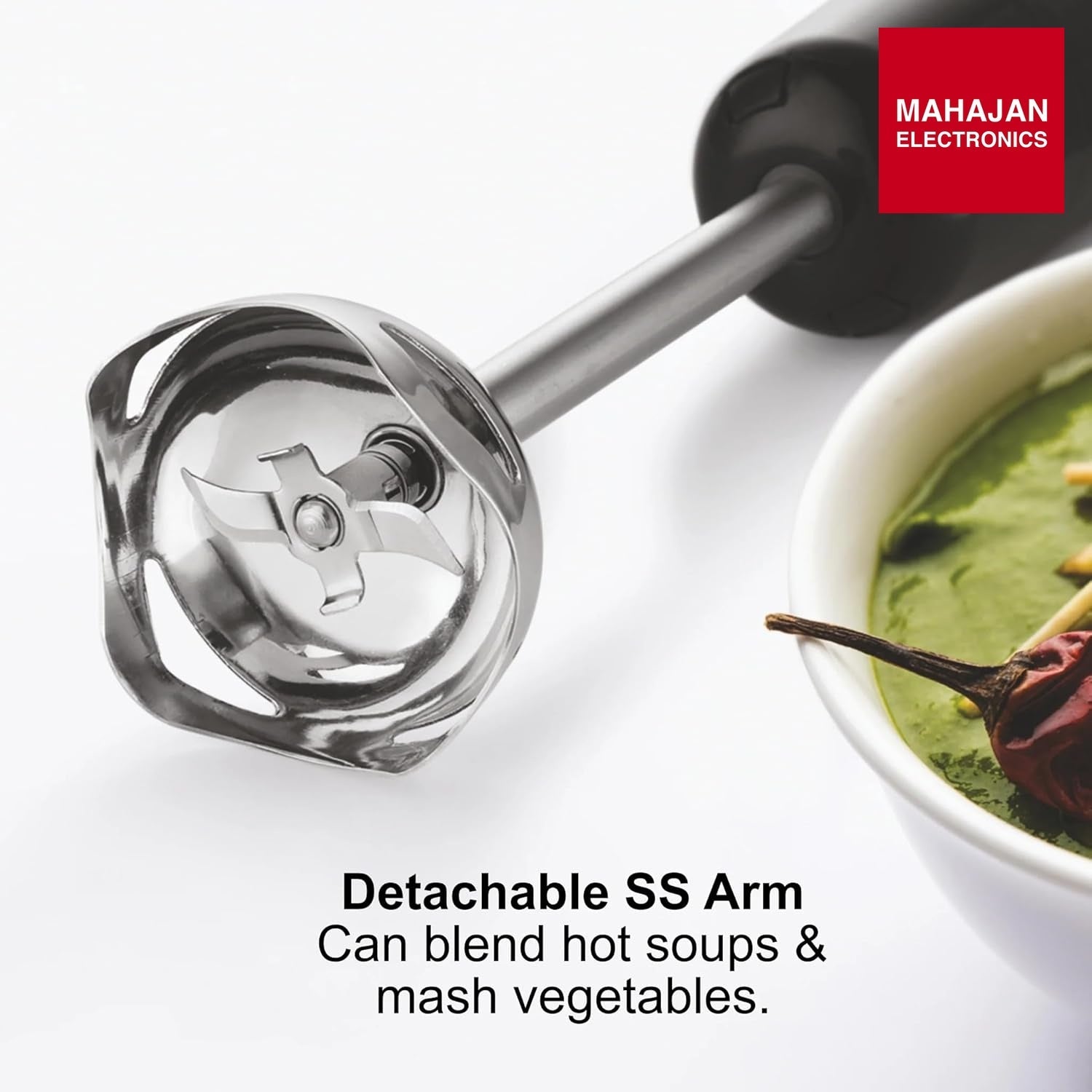 Glen SA4063HBBL 350W Electric Turbo Hand Blender | Stainless Steel Arm | Low Noise | Mahajan Electronics Delhi NCR GLEN