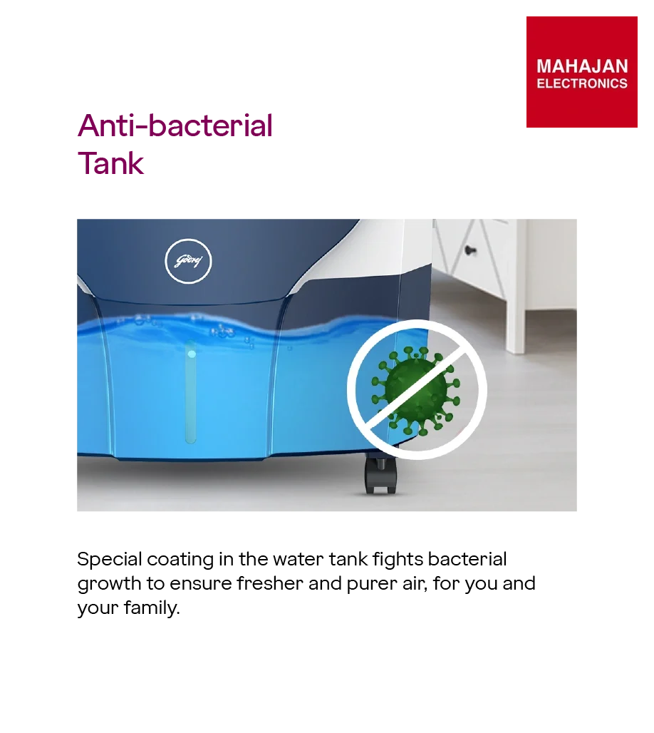 Godrej 87L air cooler secondary image with Mahajan Electronics logo