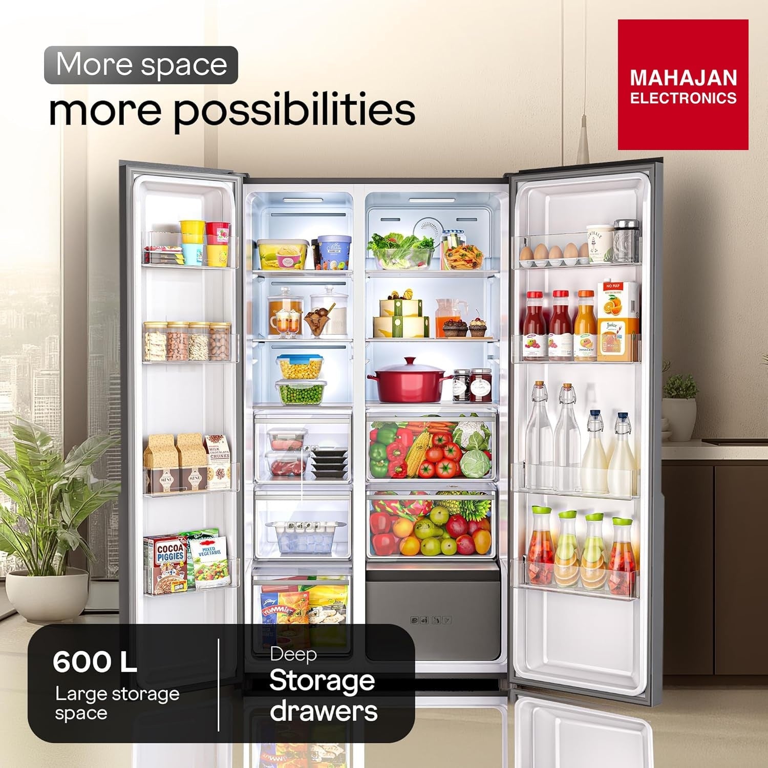 Godrej EONVELVET 646C refrigerator secondary image with Mahajan Electronics logo