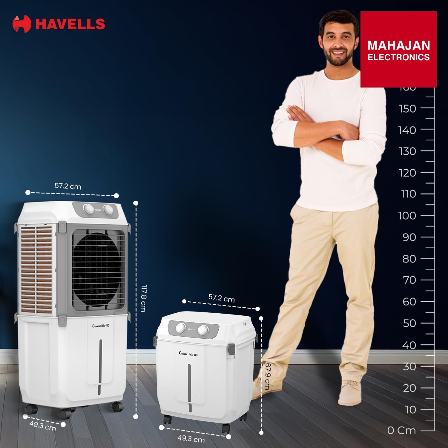 Havells Convertible 80L secondary image with Mahajan Electronics logo