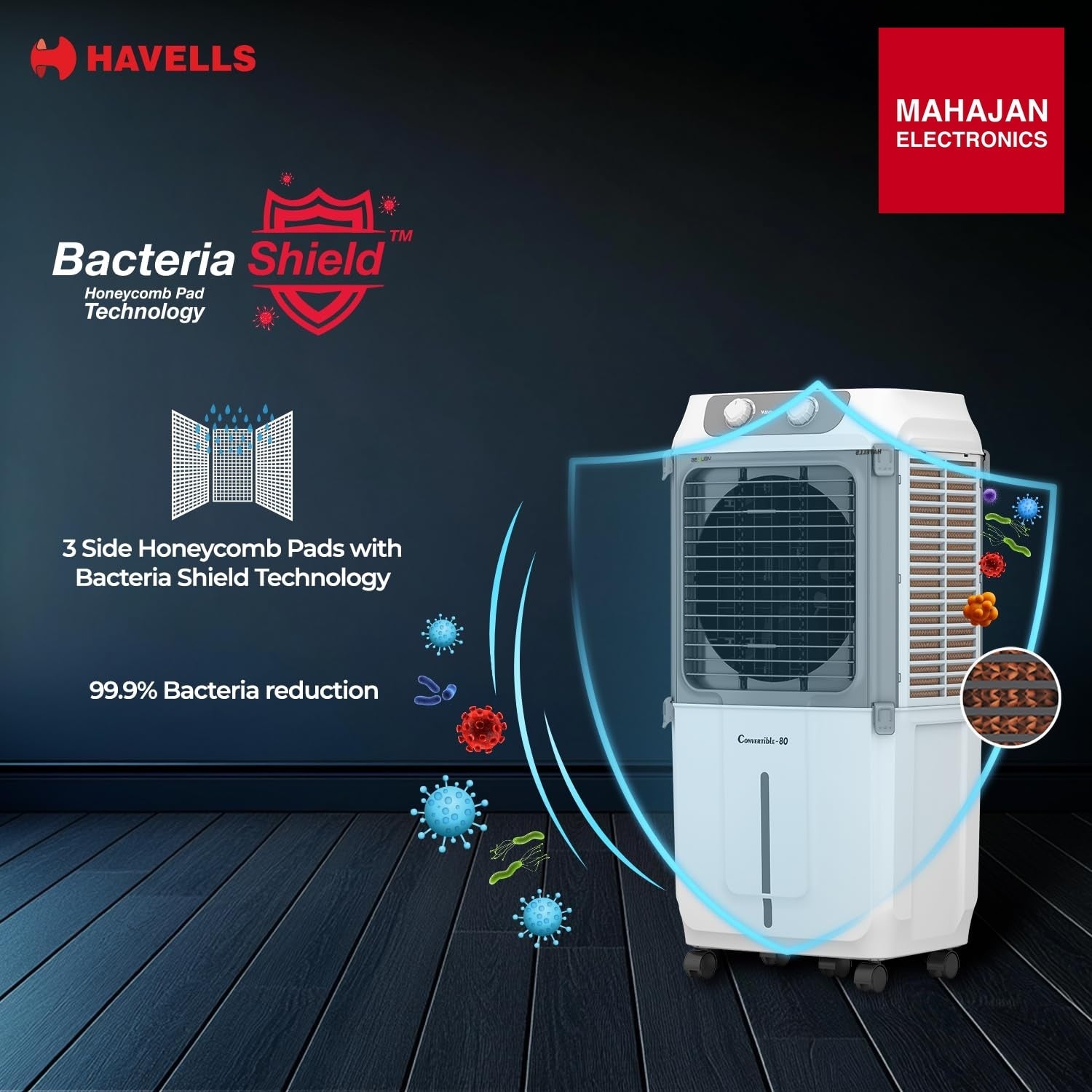 Havells Convertible 80L secondary image with Mahajan Electronics logo