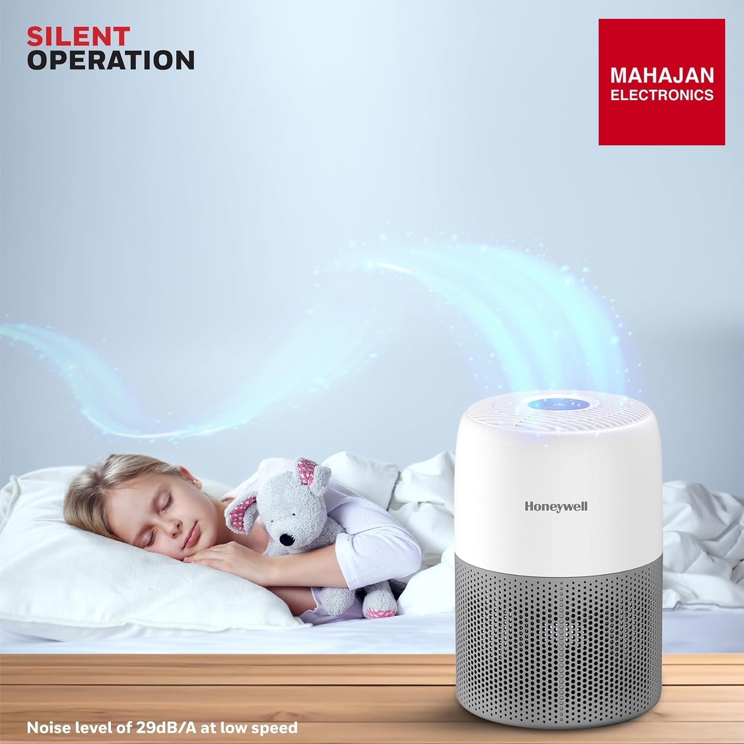 Honeywell Air touch V1 Air Purifier for Home & Office, 3-in-1 filter - Pre-Filter, H13 HEPA Filter, Activated Carbon Filter, Removes 99.97% Pollutants, Allergens, Pet Danger, Smoke, Dust & Pollens Honeywell