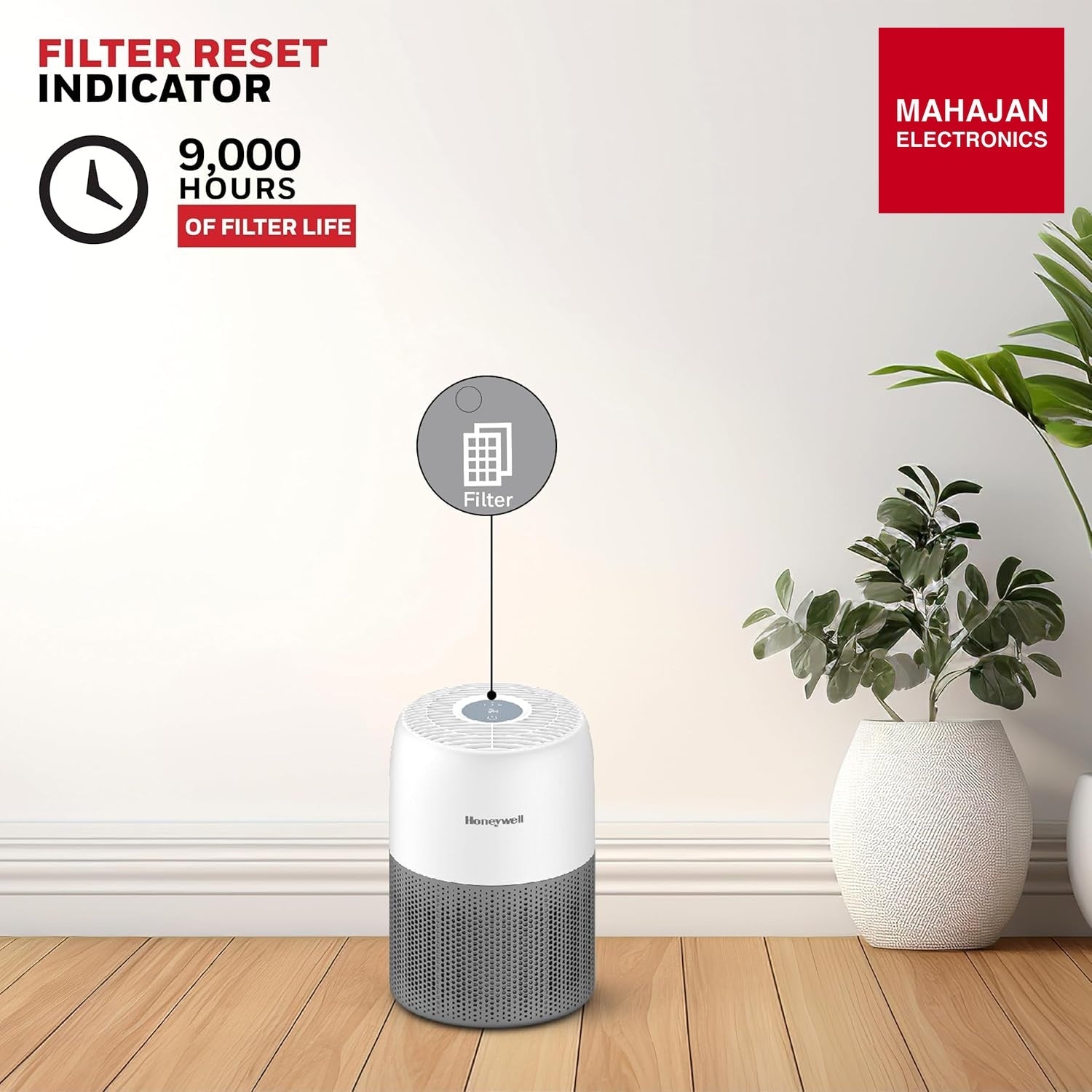 Honeywell Air touch V1 Air Purifier for Home & Office, 3-in-1 filter - Pre-Filter, H13 HEPA Filter, Activated Carbon Filter, Removes 99.97% Pollutants, Allergens, Pet Danger, Smoke, Dust & Pollens Honeywell