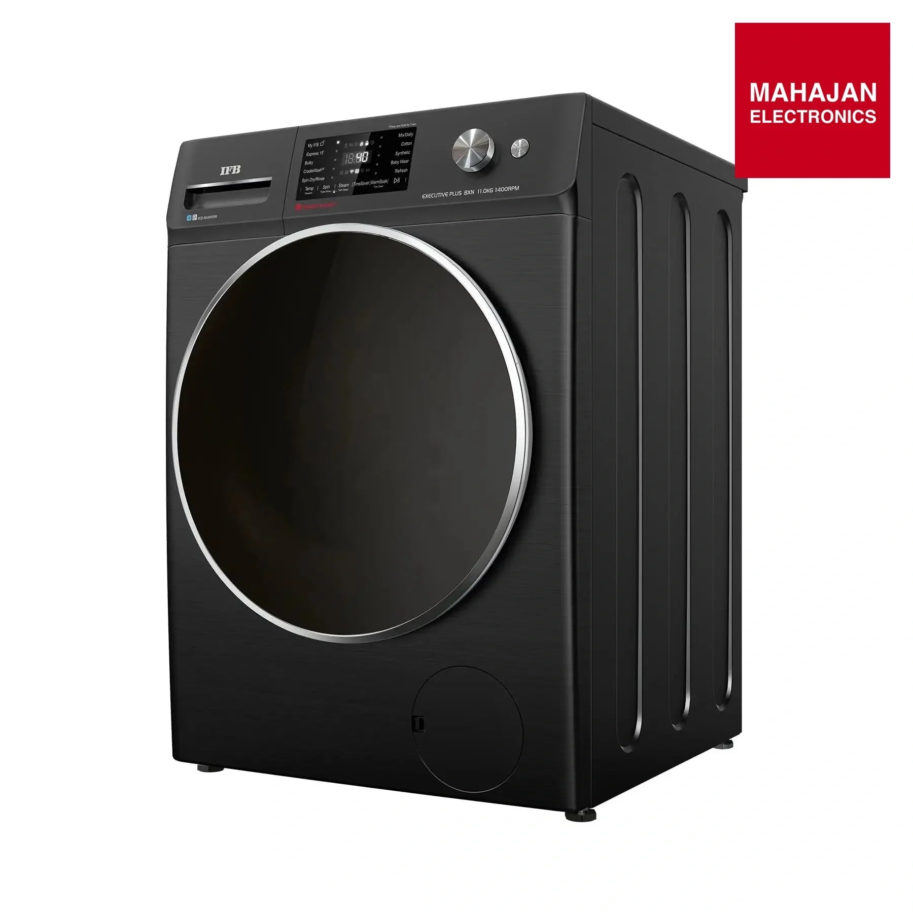IFB Executive Plus 1114KH washing machine secondary image with Mahajan Electronics logo