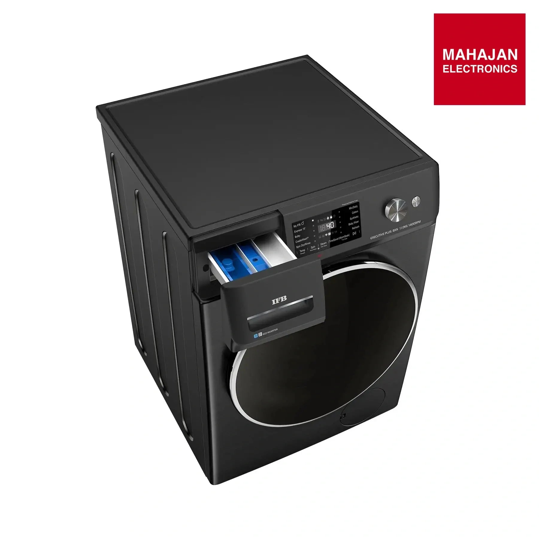 IFB Executive Plus 1114KH washing machine secondary image with Mahajan Electronics logo