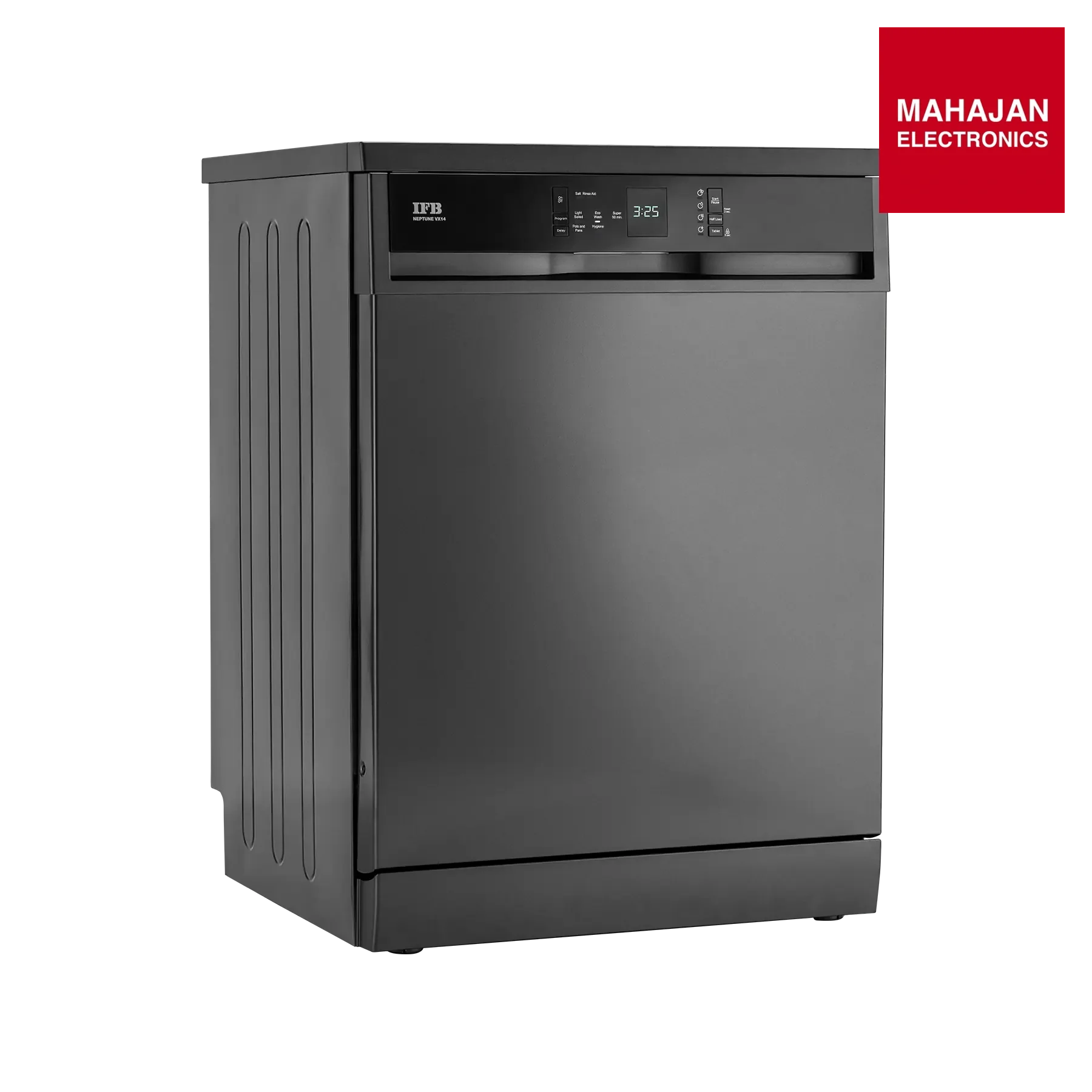 IFB Neptune VX 14 14 Place Settings Freestanding Dishwasher – 70°C Hot Water Wash, Steam Drying, Dark Silver IFB