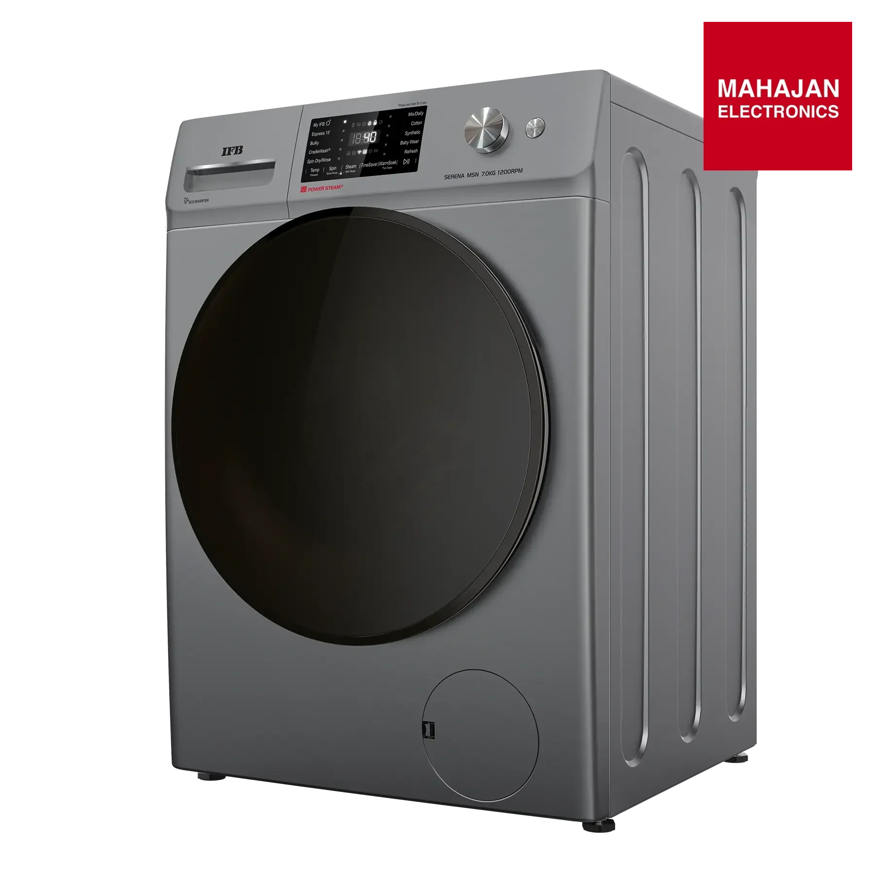 IFB Serena MSN 7012K washing machine secondary image with Mahajan Electronics logo