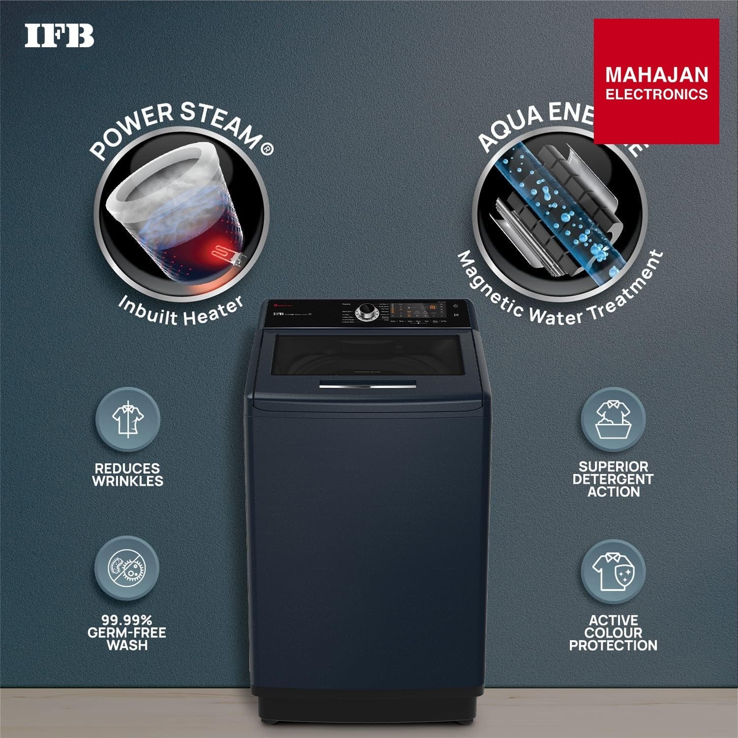 IFB TL S4RBS 10 Kg 5 Star Fully Automatic Top Load Washing Machine with In-Built Heater & Aqua Energie | Sparkle Silver IFB
