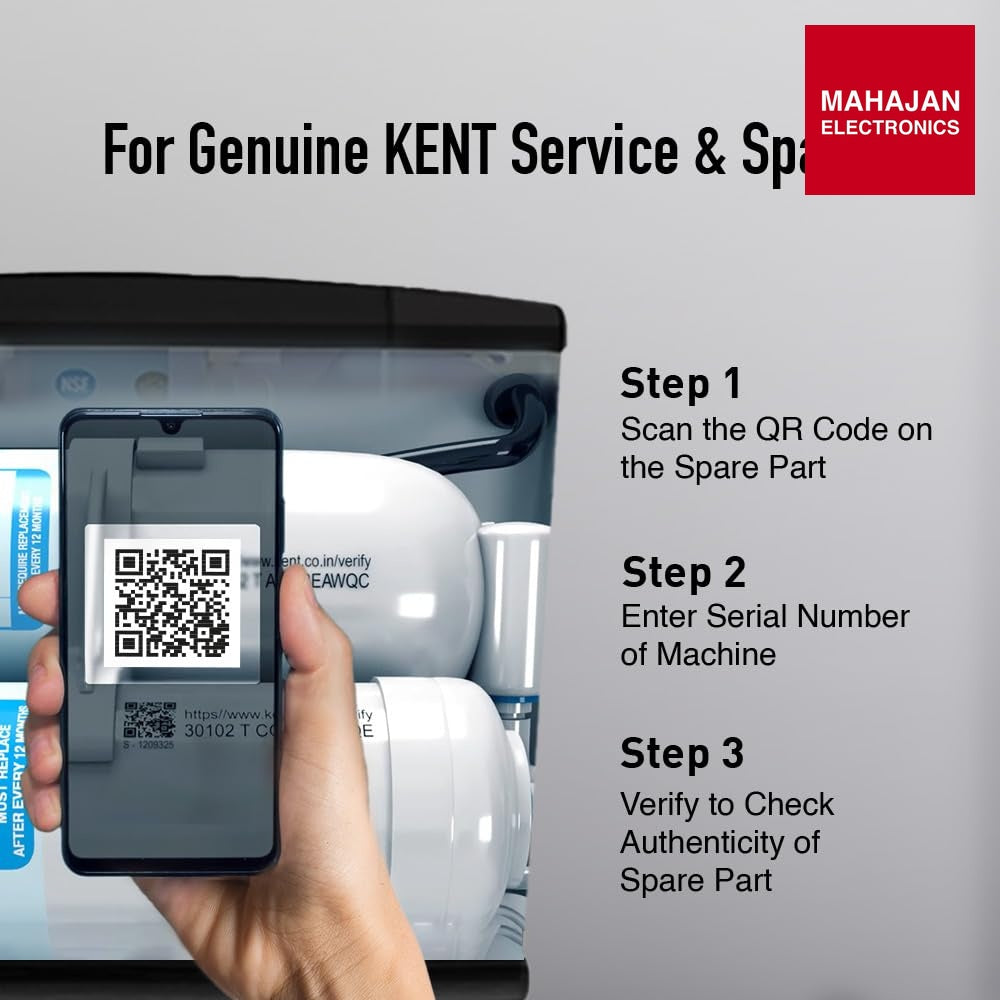 KENT Sapphire-B water purifier secondary image with Mahajan Electronics logo