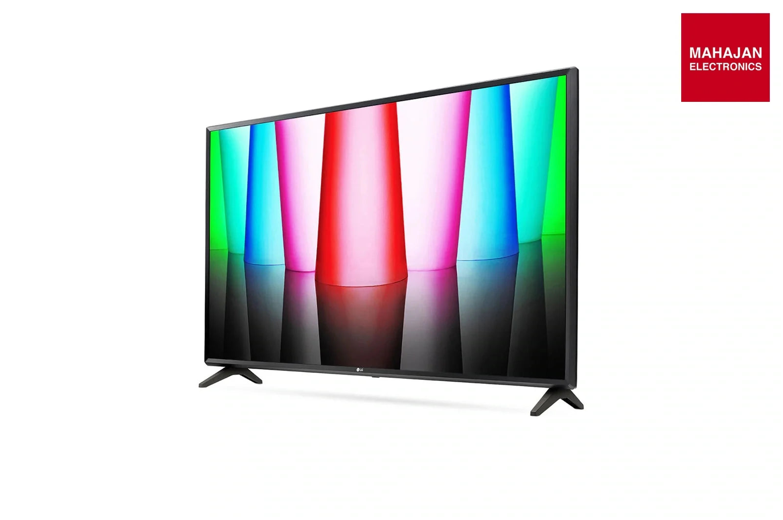 LG 32LR576B6LA television secondary image with Mahajan Electronics logo