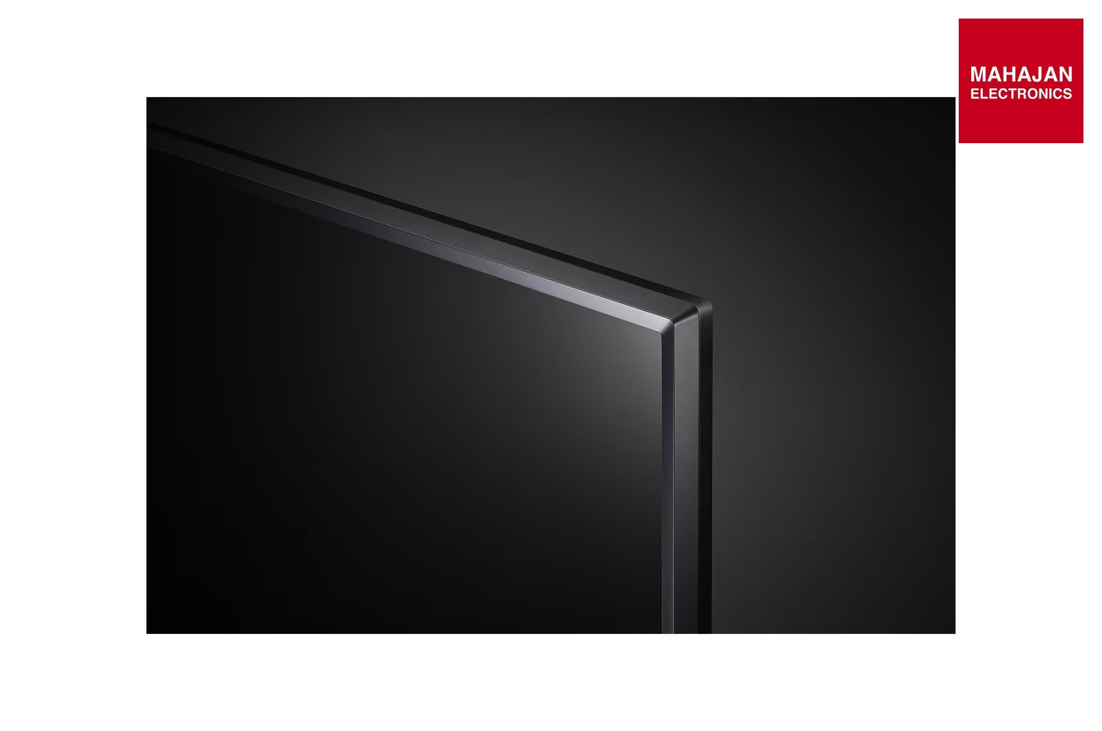 LG 32LR576B6LA television secondary image with Mahajan Electronics logo