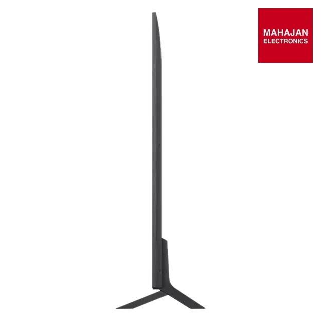 LG 55QNED8BA television secondary image with Mahajan Electronics logo