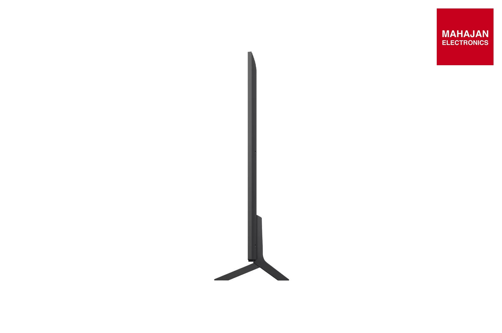 LG 55QNED8GA television secondary image with Mahajan Electronics logo