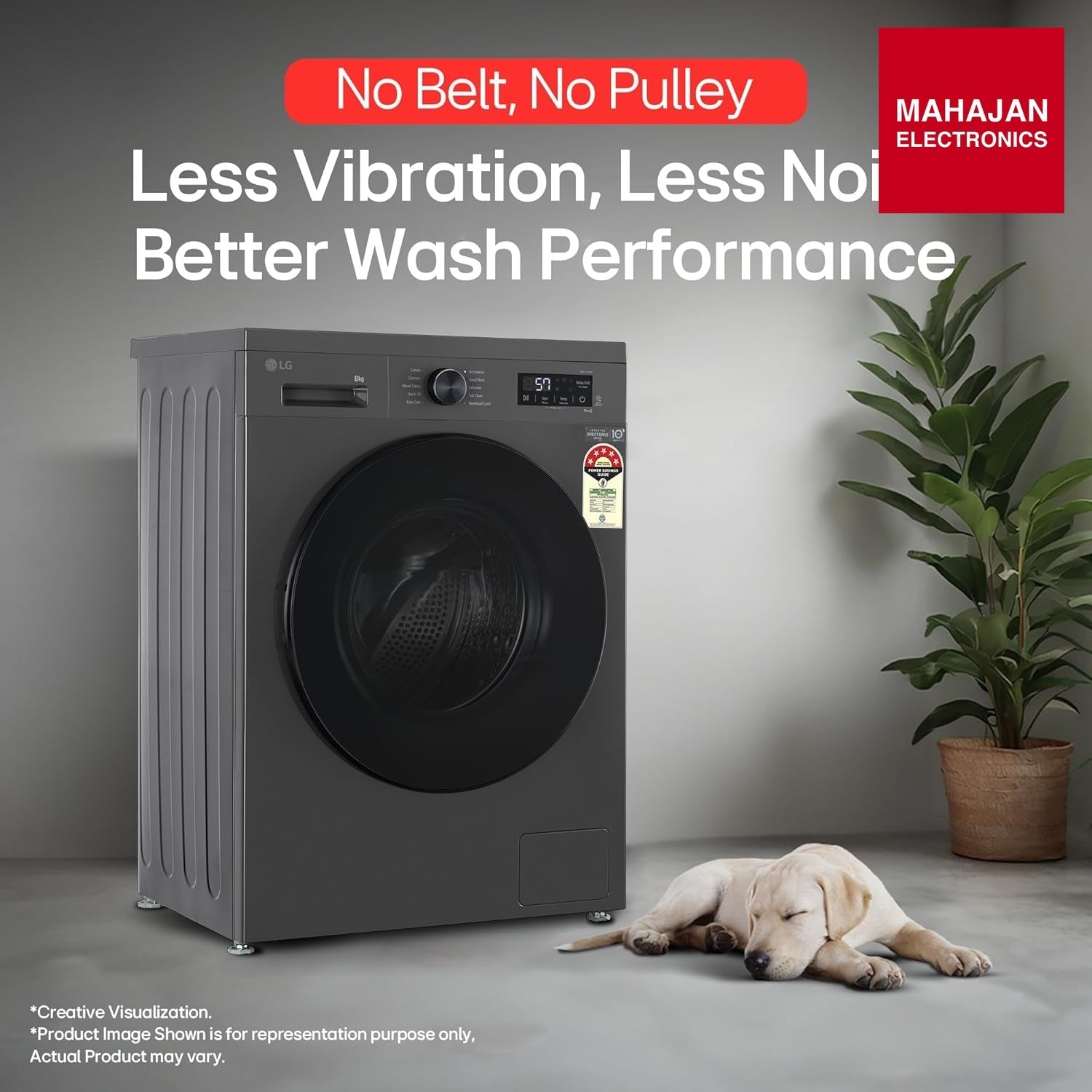 LG FHB1208Z2M washing machine secondary image with Mahajan Electronics logo