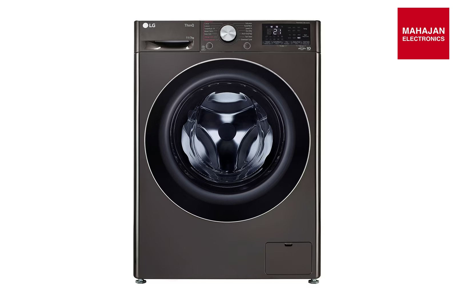 LG FHD1207STB washer dryer secondary image with Mahajan Electronics logo