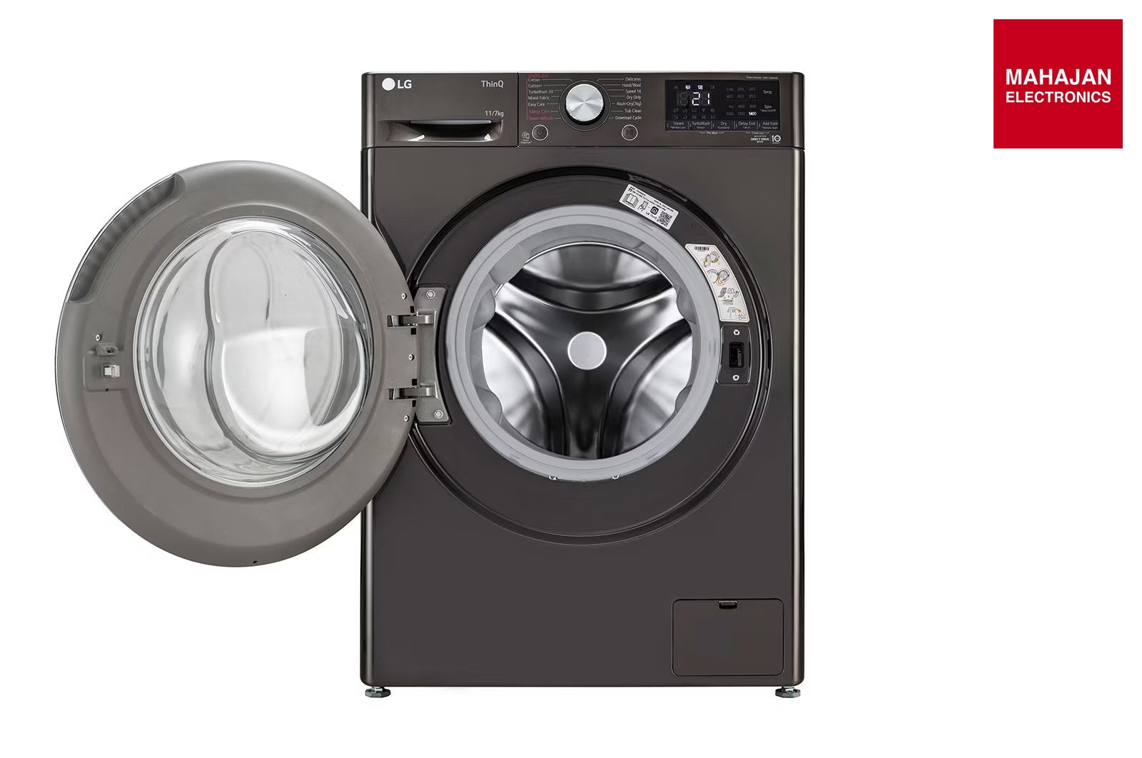 LG FHD1207STB washer dryer secondary image with Mahajan Electronics logo