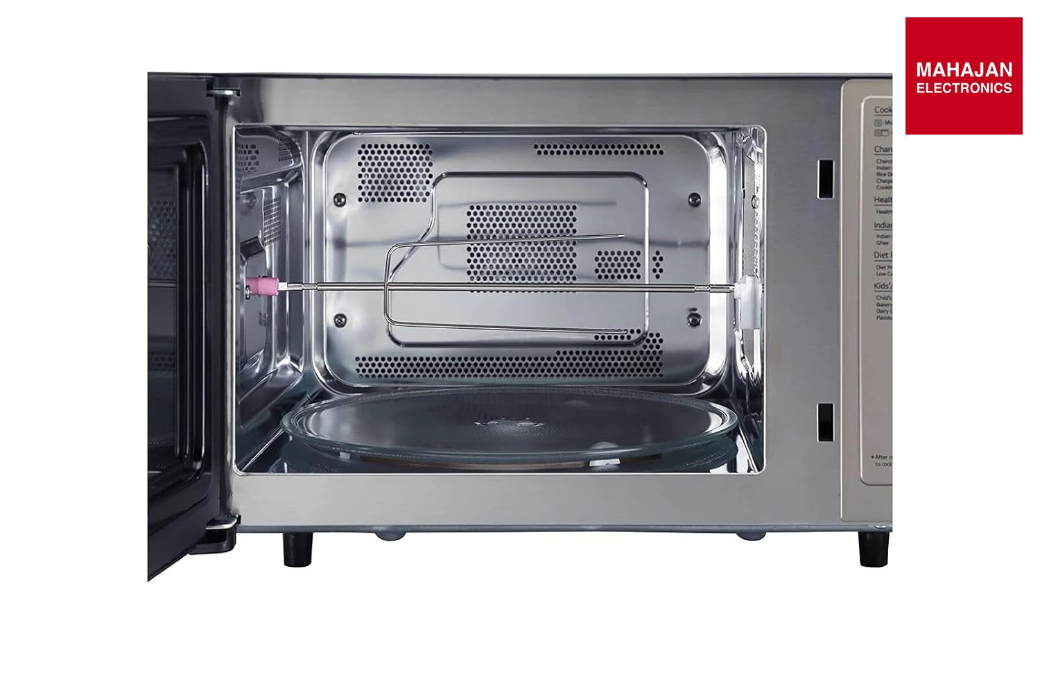 LG MJEN286UHW microwave oven secondary image with Mahajan Electronics logo